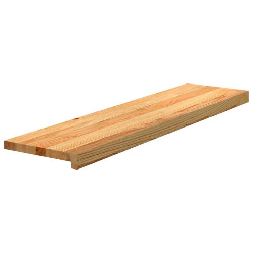 Стълбищни стъпала, 8 бр, светлокафяви, 100x25x2 см, дъб масив