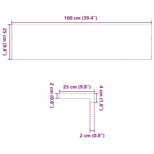 Стълбищни стъпала, 4 бр, светлокафяви, 100x25x2 см, дъб масив