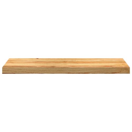 Стълбищни стъпала, 2 бр, светлокафяви, 80x25x2 см, дъб масив
