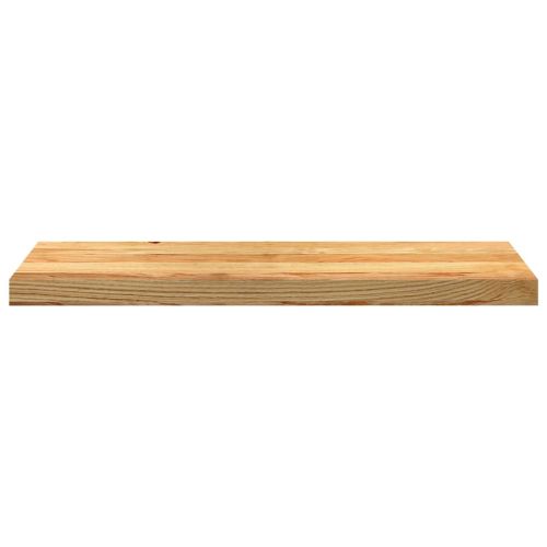 Прозоречни первази, 2 бр, светлокафяви, 80x30x2 см, дъб масив