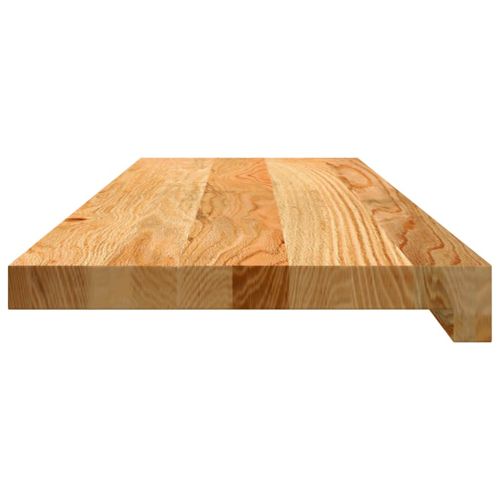 Прозоречни первази, 2 бр, светлокафяви, 80x30x2 см, дъб масив