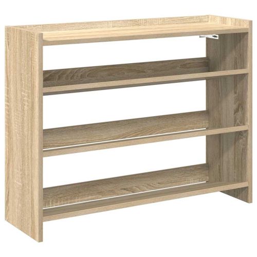 Етажерка за обувки, дъб сонома, 80x25x62 см, инженерно дърво