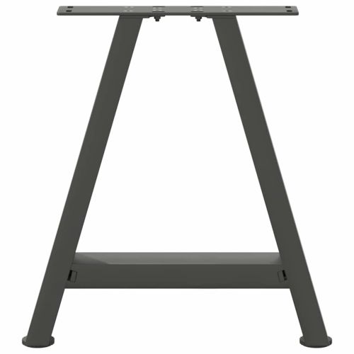 Крака за масичка за кафе, А-образни, 2 бр., антрацит, 38 x (42-43) см, стомана