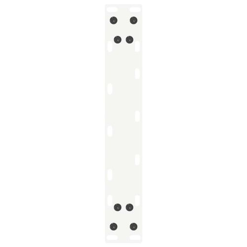 Крака за конзолна маса, U-образни, 2 бр., бели, 38 x (72-73) см, стомана