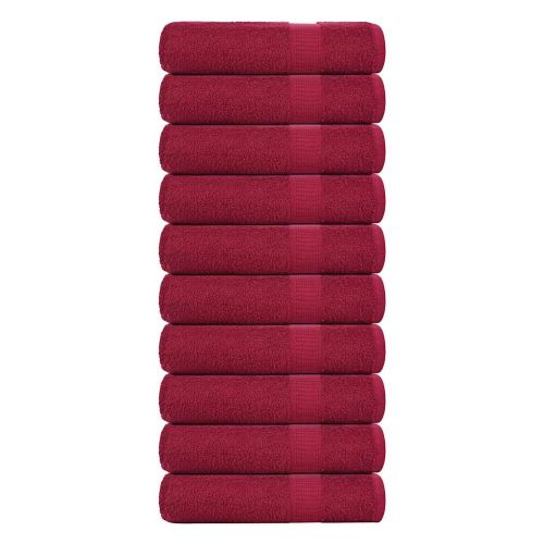 Кърпи за баня FROGN 10 бр. бордо 100x150 см 360 г/м²