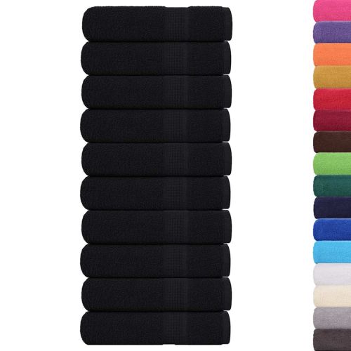 Кърпи за душ FROGN 10 бр. Черни 70x140 см 360 г/м²