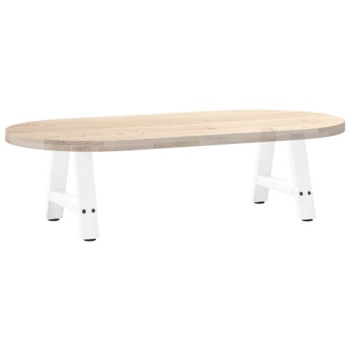 Крака за масичка за кафе, А-образни, 2 бр., бели, 40 x (30-31) см, стомана