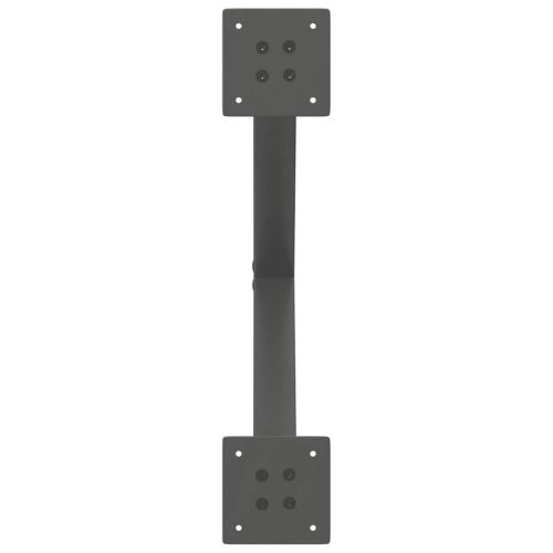 Крака за масичка за кафе, X-образни, 2 бр., антрацит, 50 x (42-43) см, стомана