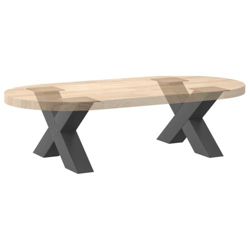 Крака за масичка за кафе, X-образни, 2 бр., антрацит, 60x(30-31) см, стомана