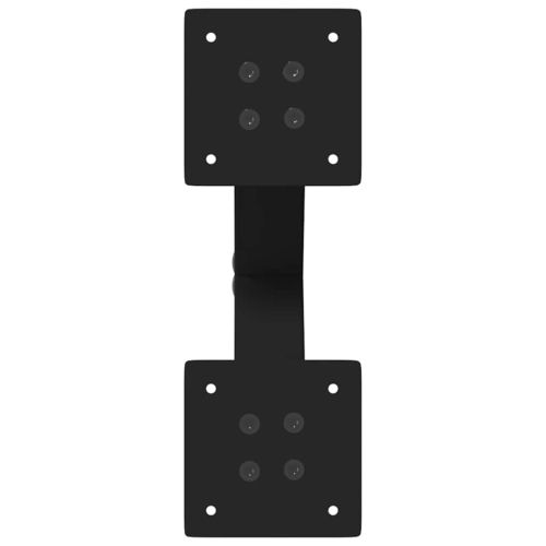 Крака за масичка за кафе, X-образни, 2 бр., черни, 37 x (30-31) см, стомана