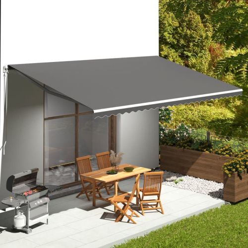 Резервен плат за тента, антрацит, 6x3,5 м, полиестер