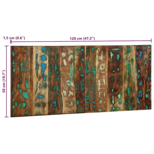Табла за глава Multicolour 120 cm Масивна дървесина Reclaimed