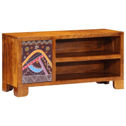 ТВ шкаф Multicolour 90x30x45 масивна дървесина акация