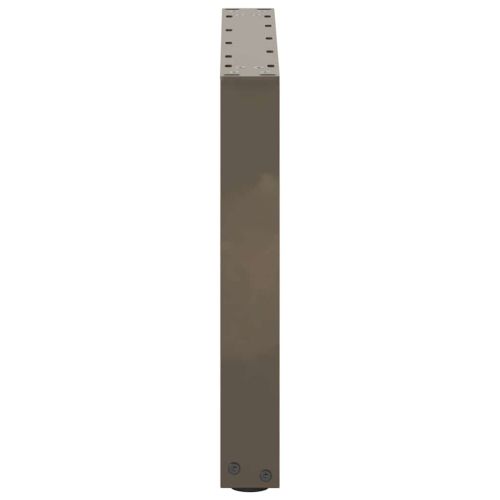 Крака за масичка за кафе, U-образни, 2 бр., естествена стомана, 50 x (42-43) см, стомана