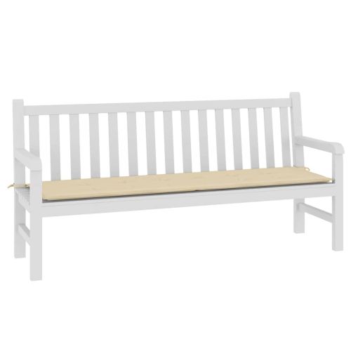 Възглавница за градинска пейка бежова 180x50x3 см оксфорд плат