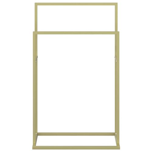 Свободностояща поставка за кърпи златиста 48x24x78,5 см желязо