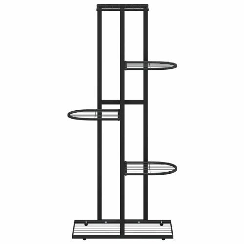 5-етажна поставка за цветя, 43x22x98 см, черен, метал