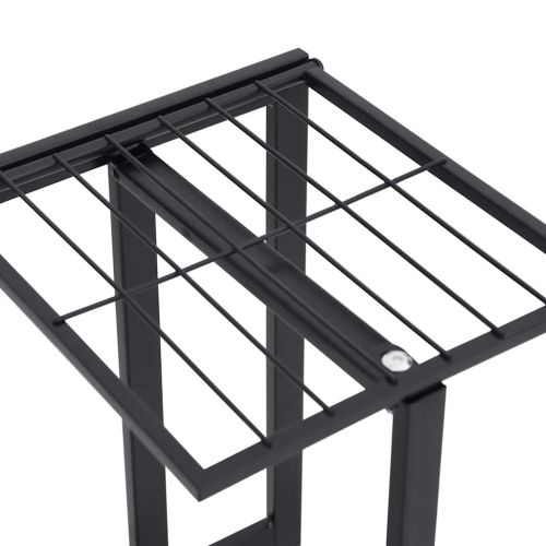 5-етажна поставка за цветя, 43x22x98 см, черен, метал