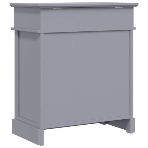 Шкаф за обувки, сив, 50x28x58 см, дърво от пауловния