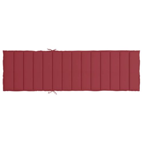Шалте за шезлонг, виненочервено, 200x50x3 см, Оксфорд плат