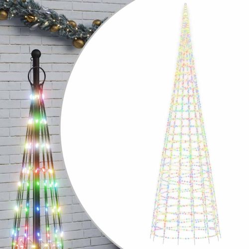LED коледна елха 3000 LED цветни 800 см