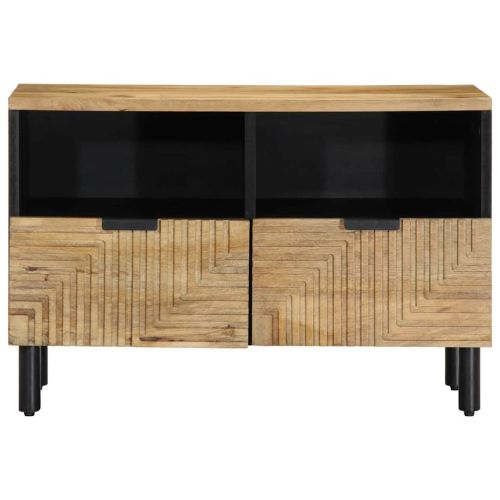 TV шкаф кафяв 70x33x46 cm масивна дървесина манго