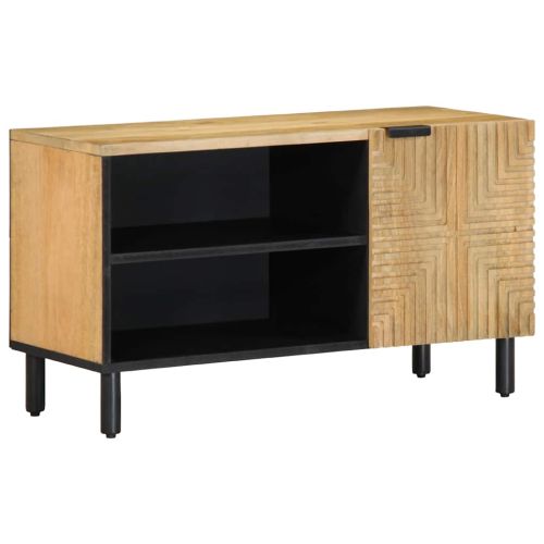 TV шкаф кафяв 80x31,5x46 cm масивна дървесина манго
