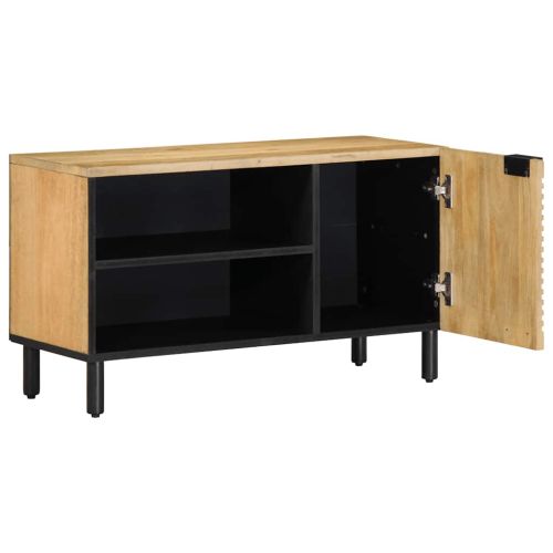 TV шкаф кафяв 80x31,5x46 cm масивна дървесина манго