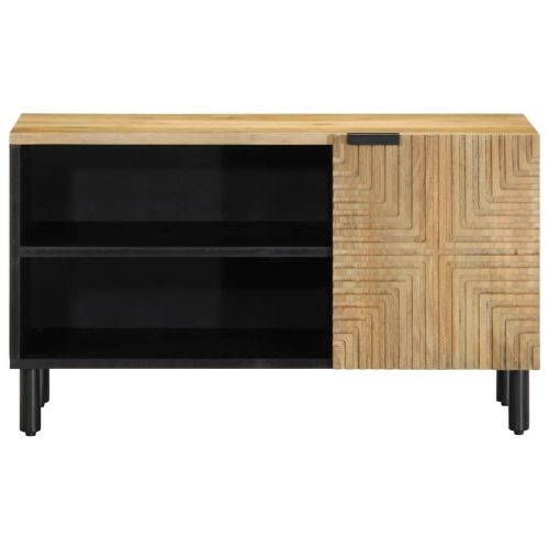TV шкаф кафяв 80x31,5x46 cm масивна дървесина манго
