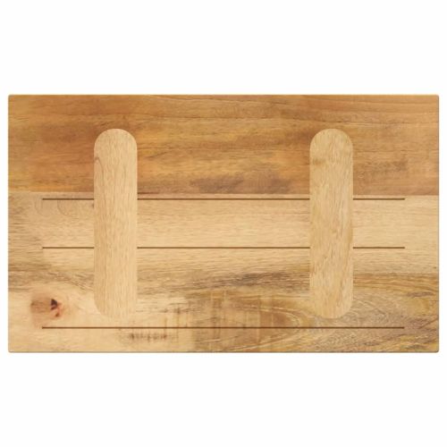 Плот за маса 60x20x3,8 см, правоъгълен, масивна дървесина, необработено манго