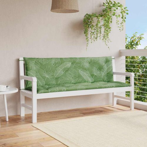 Възглавници за градински пейки 2 бр на листа 150x50x7 см плат