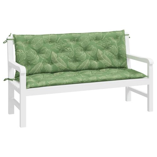 Възглавници за градински пейки 2 бр на листа 150x50x7 см плат