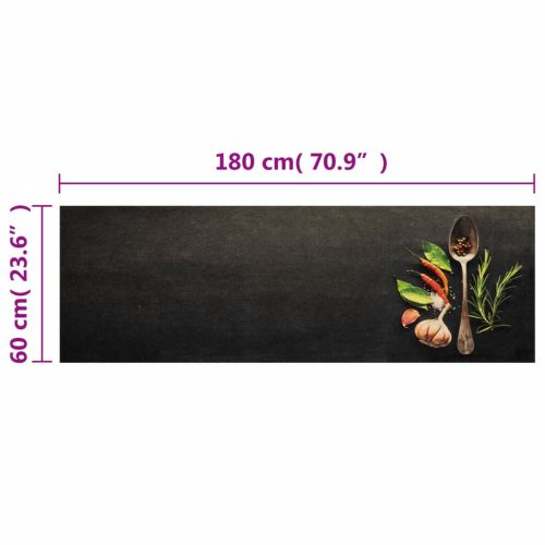 Кухненско килимче, миещо, подправки, 60x180 см, кадифе