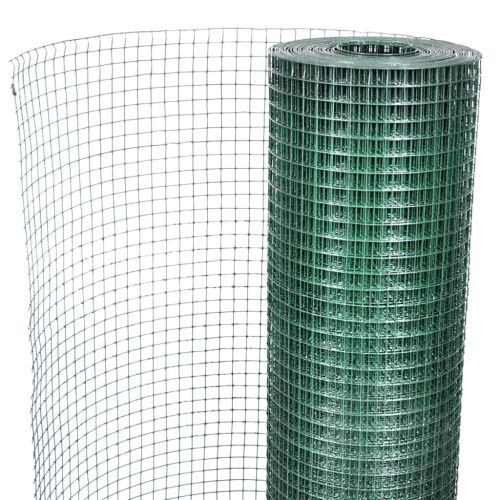 Кокошкарска мрежа, поцинкована с PVC покритие, 10x1 м, зелена