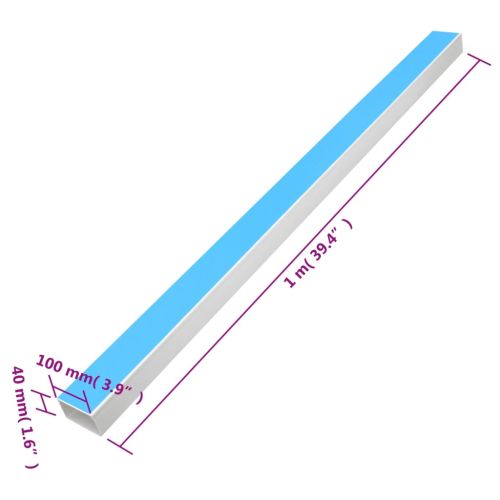 Кабелен канал самозалепващ 100x40 мм 10 м PVC