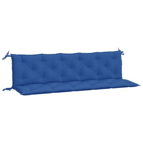 Възглавници за градински пейки 2 бр синьо 180x50x7 см плат