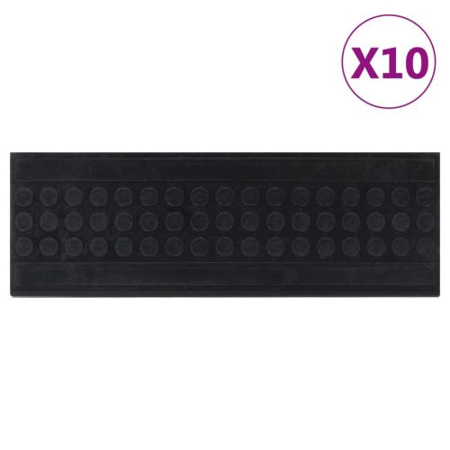 Постелки за стъпала 10 бр 25x75 см гума