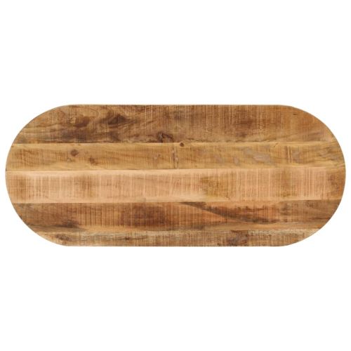 Плот за маса 100x40x3,8 см овален масивно дърво грубо манго