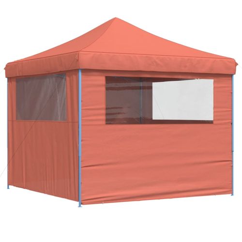 Сгъваема парти шатра pop-up с 4 странични стени теракота