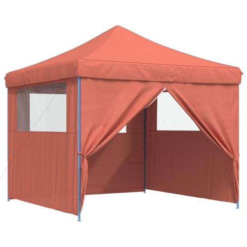 Сгъваема парти шатра pop-up с 4 странични стени теракота