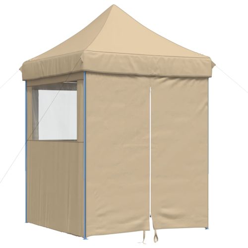 Сгъваема парти шатра pop-up с 4 странични стени бежова