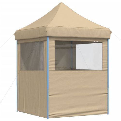 Сгъваема парти шатра pop-up с 4 странични стени бежова