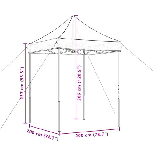 Сгъваема парти шатра, pop-up, таупе, 200x200x306 см