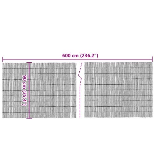 Градинска ограда 600x90 см тръстика