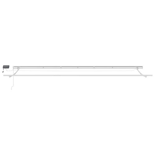 Ръчно прибираща се тента с LED, бордо, 600x300 см