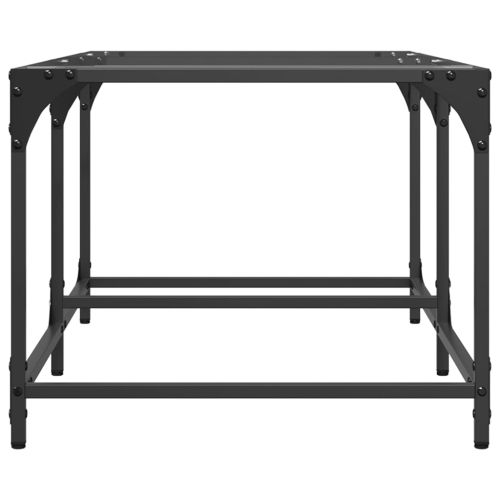 Маса за кафе с прозрачен стъклен плот 98,5x50x40 см стомана
