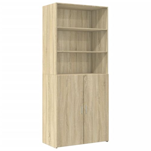 Висок шкаф, сонома дъб, 80x42,5x249 см, инженерно дърво