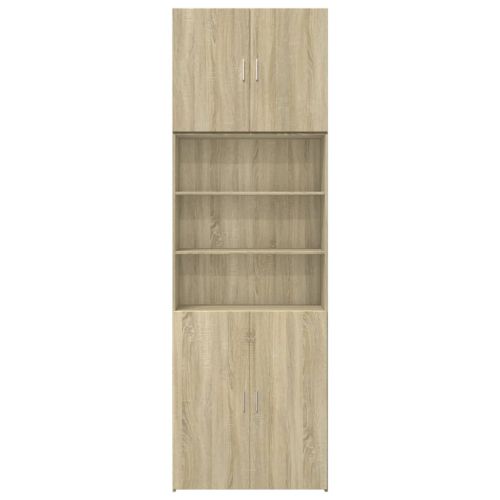 Висок шкаф, сонома дъб, 80x42,5x249 см, инженерно дърво