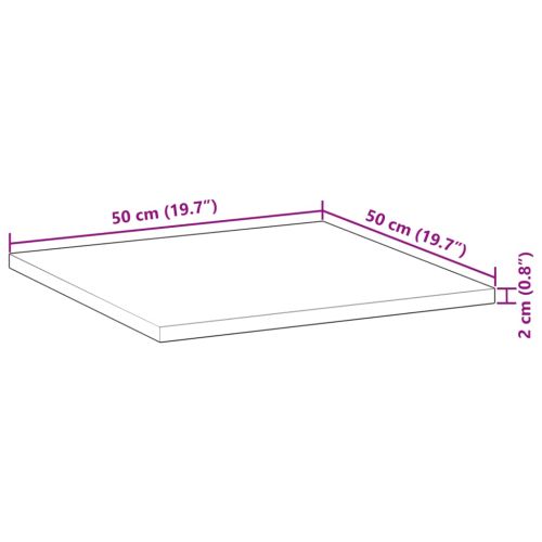 Плот за маса квадратен 50x50x2 см масивна акация