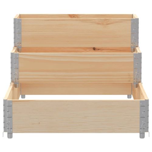 3-степенна повдигната леха 120x80 см масивна борова дървесина